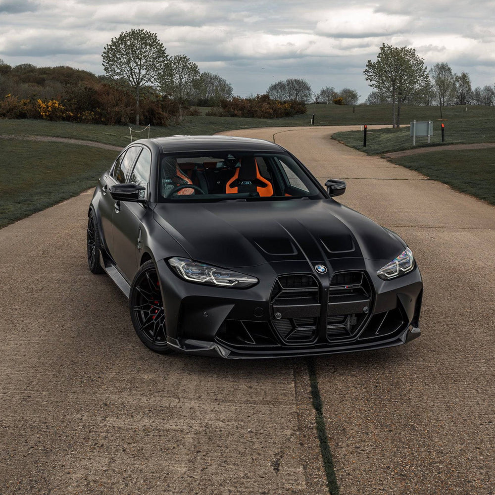 BMW M3/M4 G80/G82 Dry carbon fiber CSL three-stage front lip - Amxnx