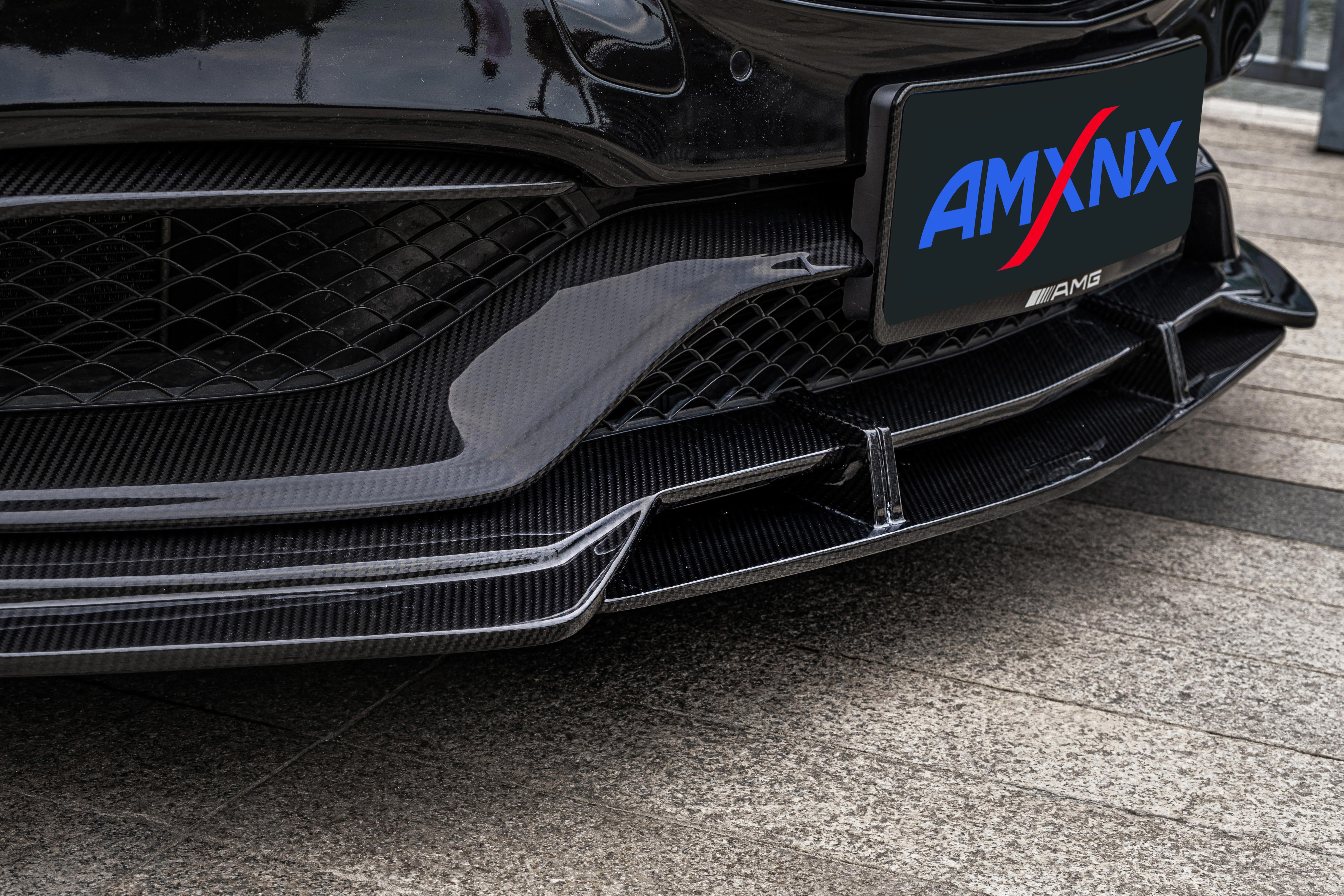 BENZ AMG C63 Dry Carbon Fiber Front Lip - Amxnx