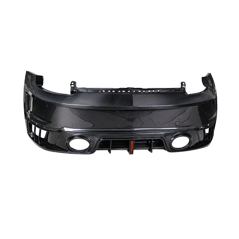 PORSCHE 992 Turbo S Dry Carbon Fiber Rear Bumper with Diffuser - Amxnx