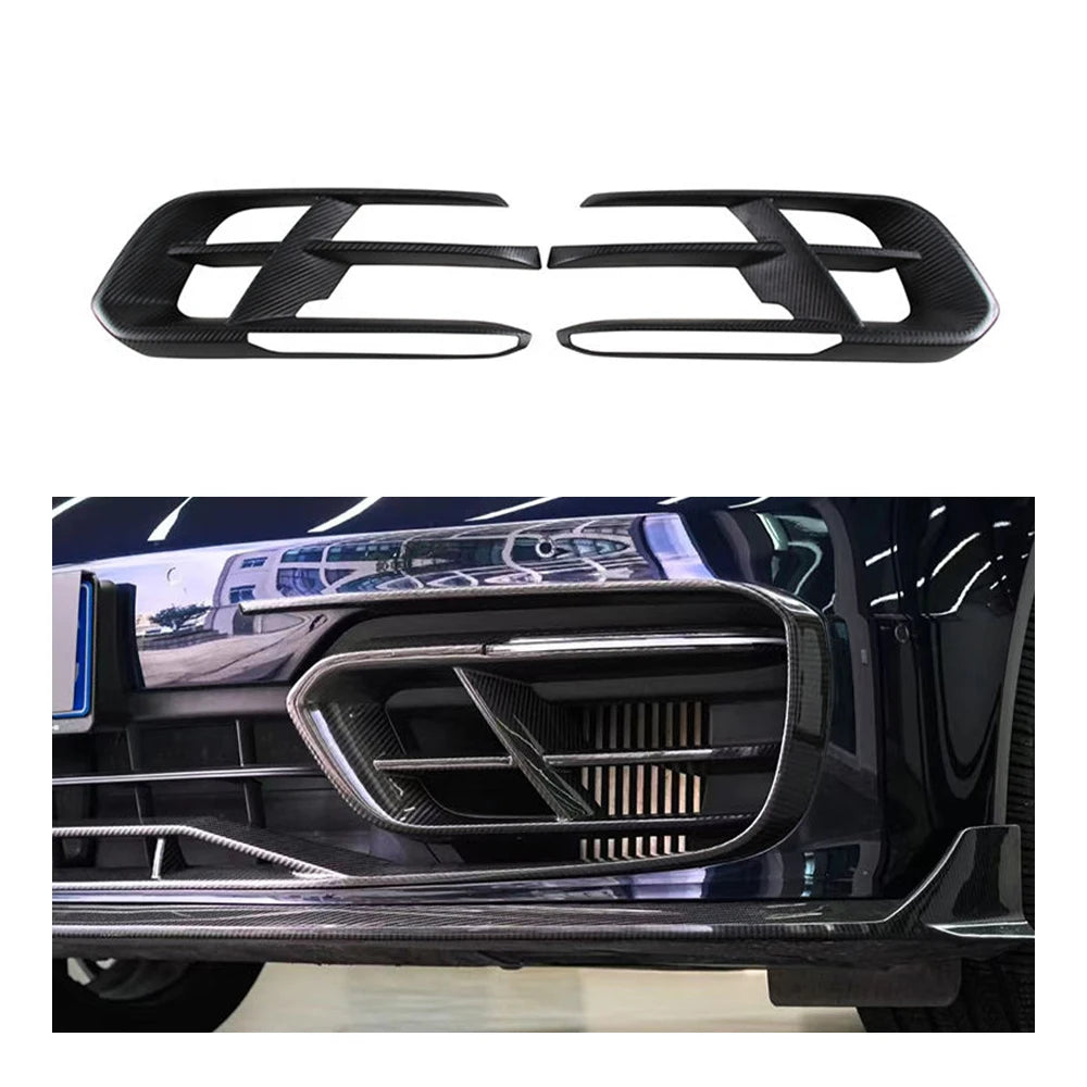 PORSCHE PANAMERA 971 Dry Carbon Fiber Front Bumper Air Duct Vent Trim Cover - Amxnx