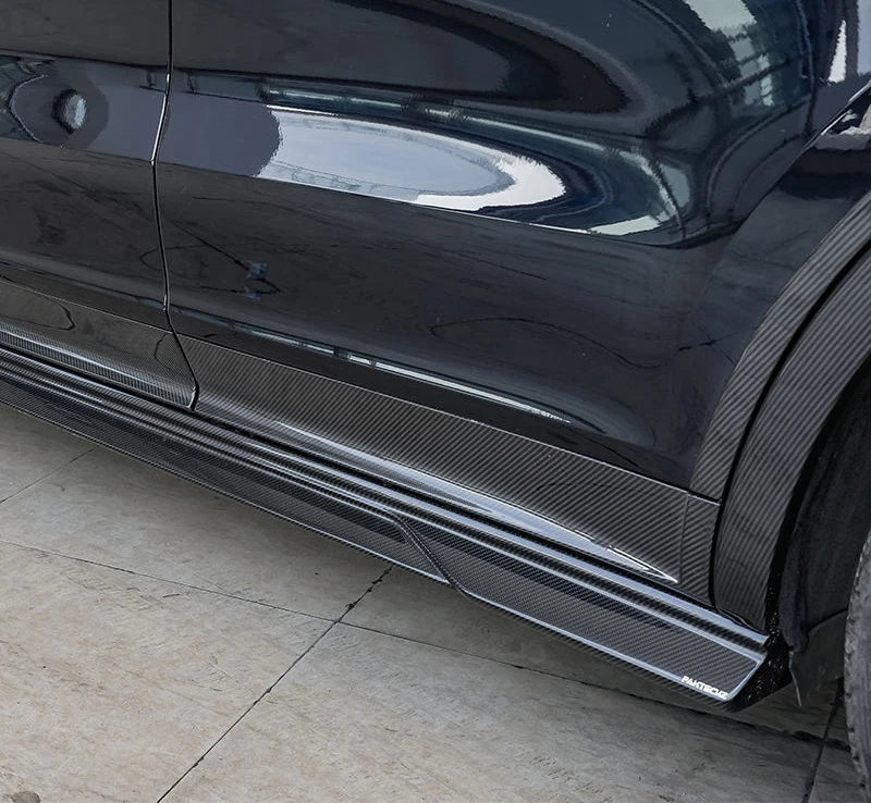 PORSCHE CAYENNE Coupe Turbo Dry Carbon Fiber Side Skirts For 2018 - 2024 - Amxnx