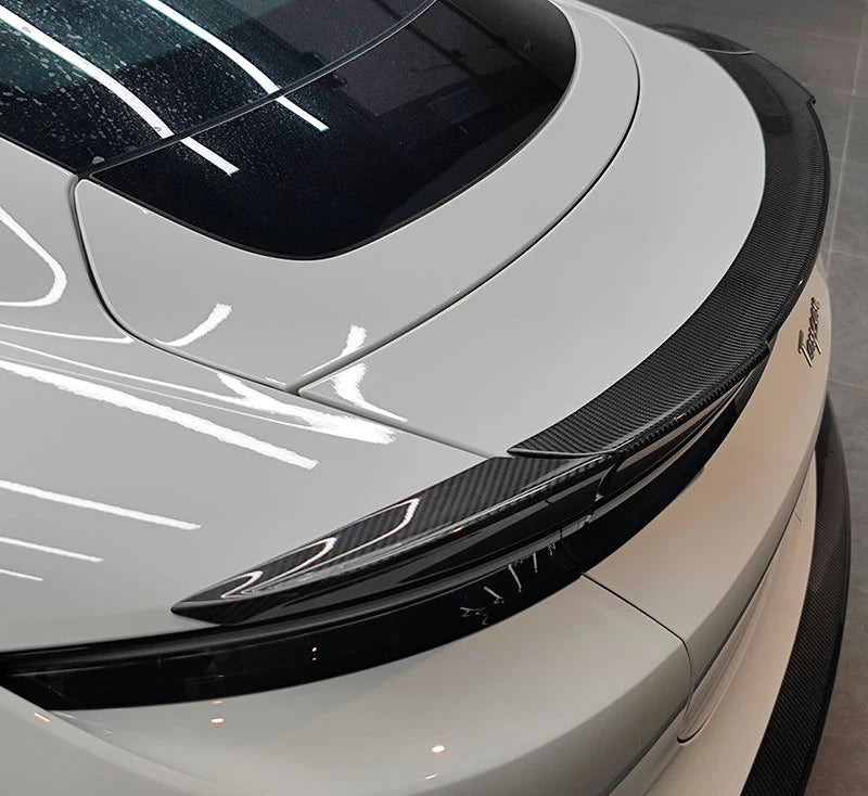 PORSCHE TAYCAN 4S Dry Carbon Fiber Rear Wing lip Spoiler - Amxnx