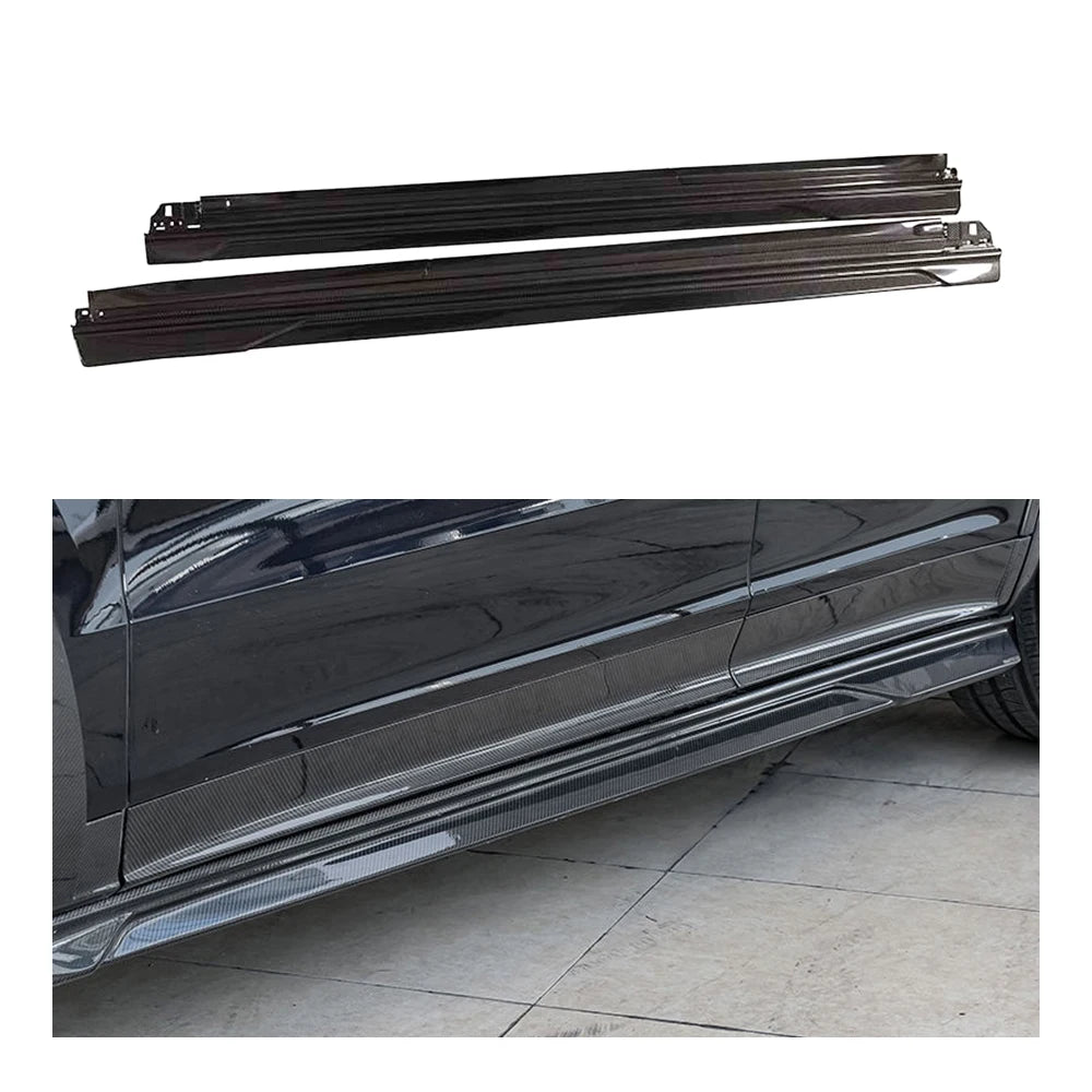 PORSCHE CAYENNE Coupe Turbo Dry Carbon Fiber Side Skirts For 2018 - 2024 - Amxnx