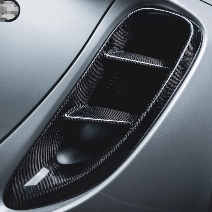 PORSCHE 718 Boxster/GT4RS Dry Carbon Fiber Front Air Vent Trims - Amxnx