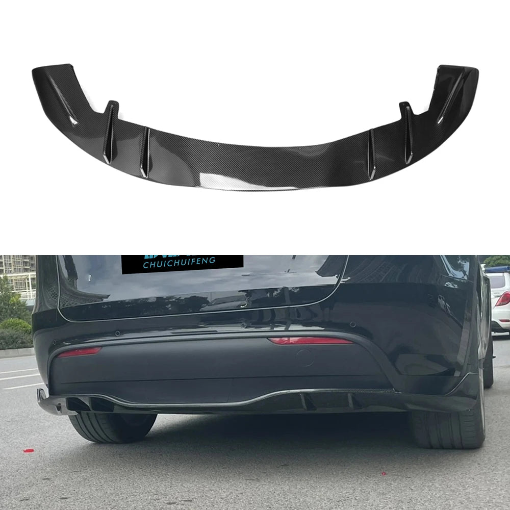 TESLA MODEL Y Dry Carbon Fiber V style Rear Lip For 2021-UP - Amxnx