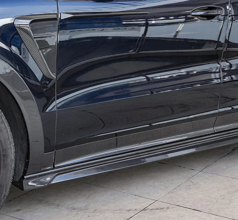 PORSCHE CAYENNE 9Y0 Coupe 9Y3 Dry Carbon Fiber Bodykit Side Skirts - Amxnx