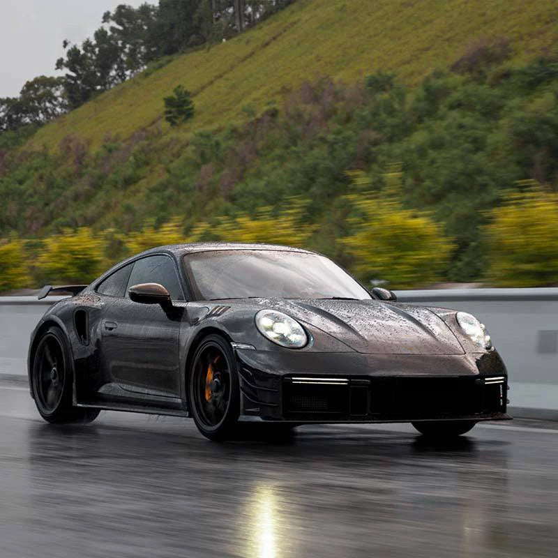 PORSCHE 911/992 Turbo S Dry Carbon Fiber Side Skirts Extensions - Amxnx