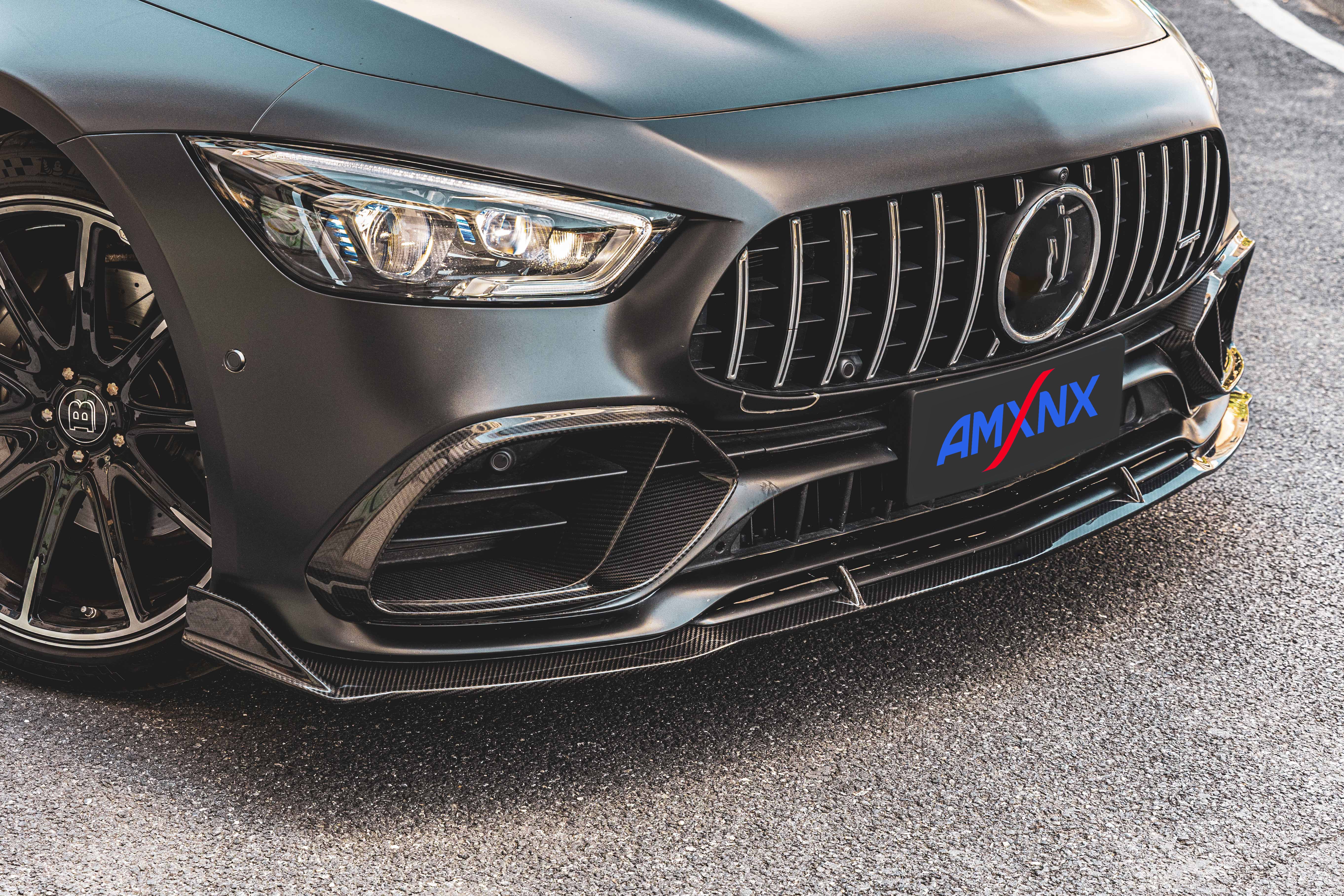 BENZ AMG GT50 Dry carbon fiber front fog light frame - Amxnx
