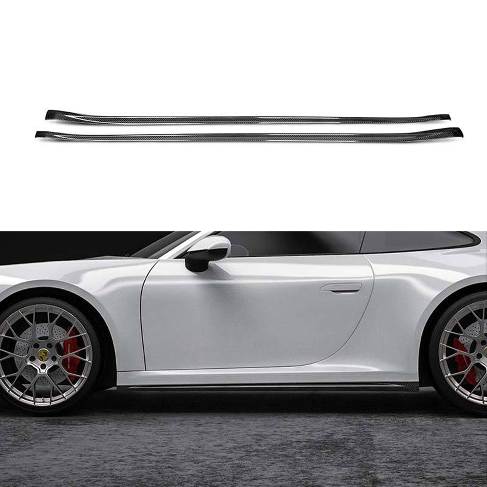 PORSCHE 911 992 Carrera 4 /Carrera4S Carbon Fiber Side Skirt - Amxnx
