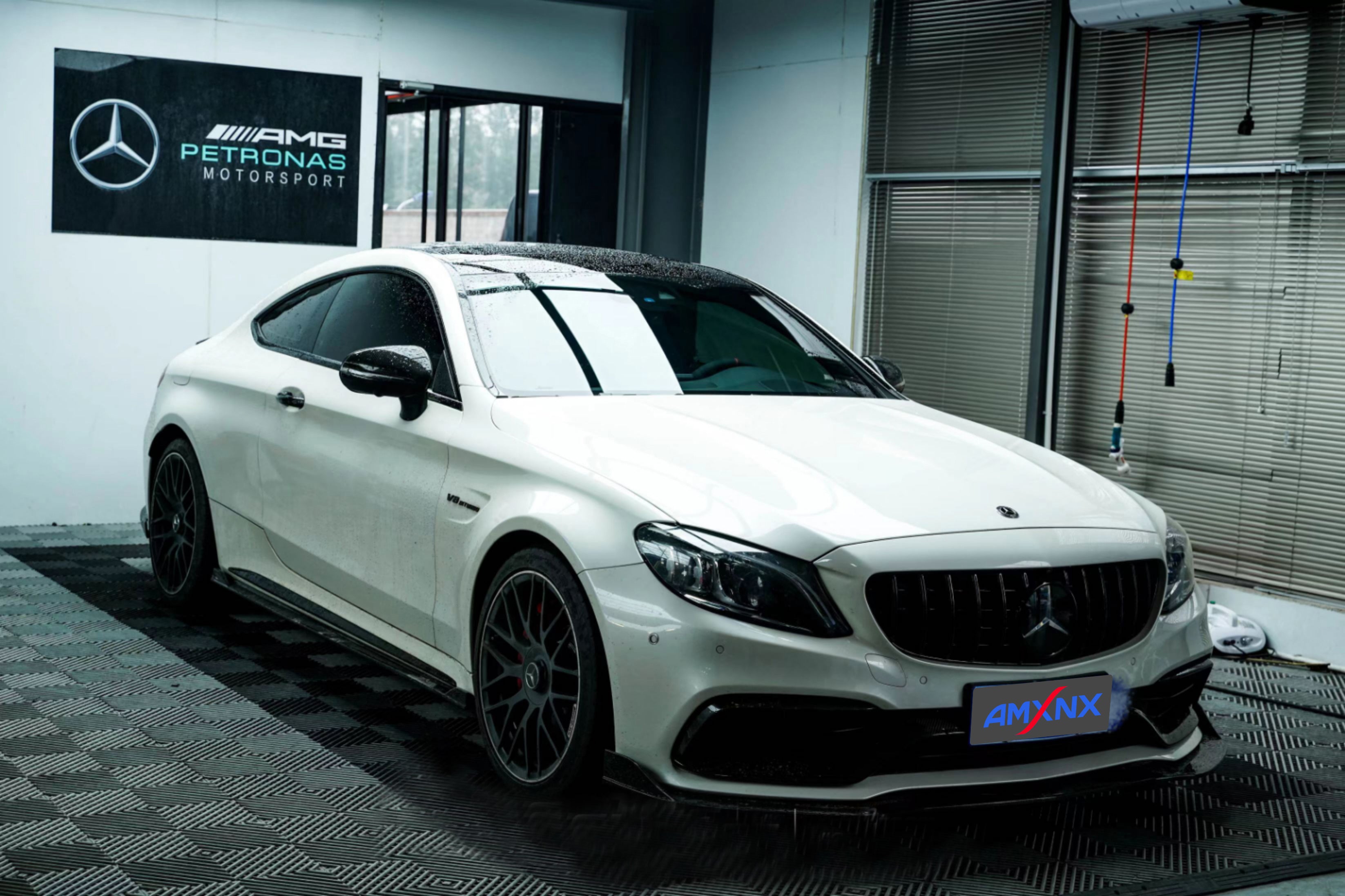 BENZ AMG C63 Coupe Dry Carbon Fiber Front Center Lip - Amxnx