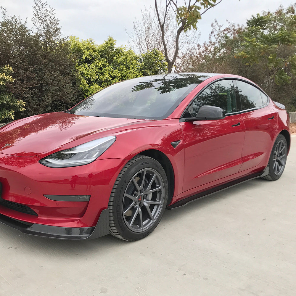 TESLA MODEL 3 Dry carbon fiber SV style Side Skirts