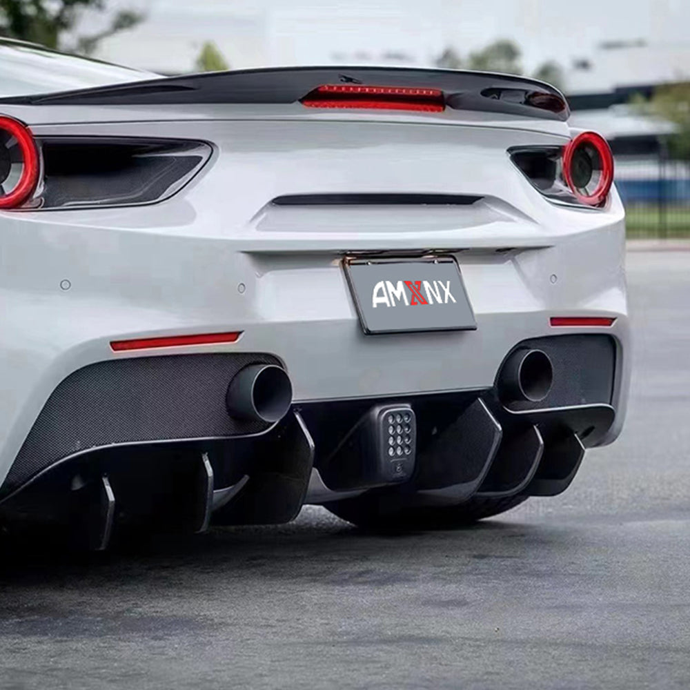 FERRARI 488 GTB Dry Carbon Fiber Rear Spoiler Wing