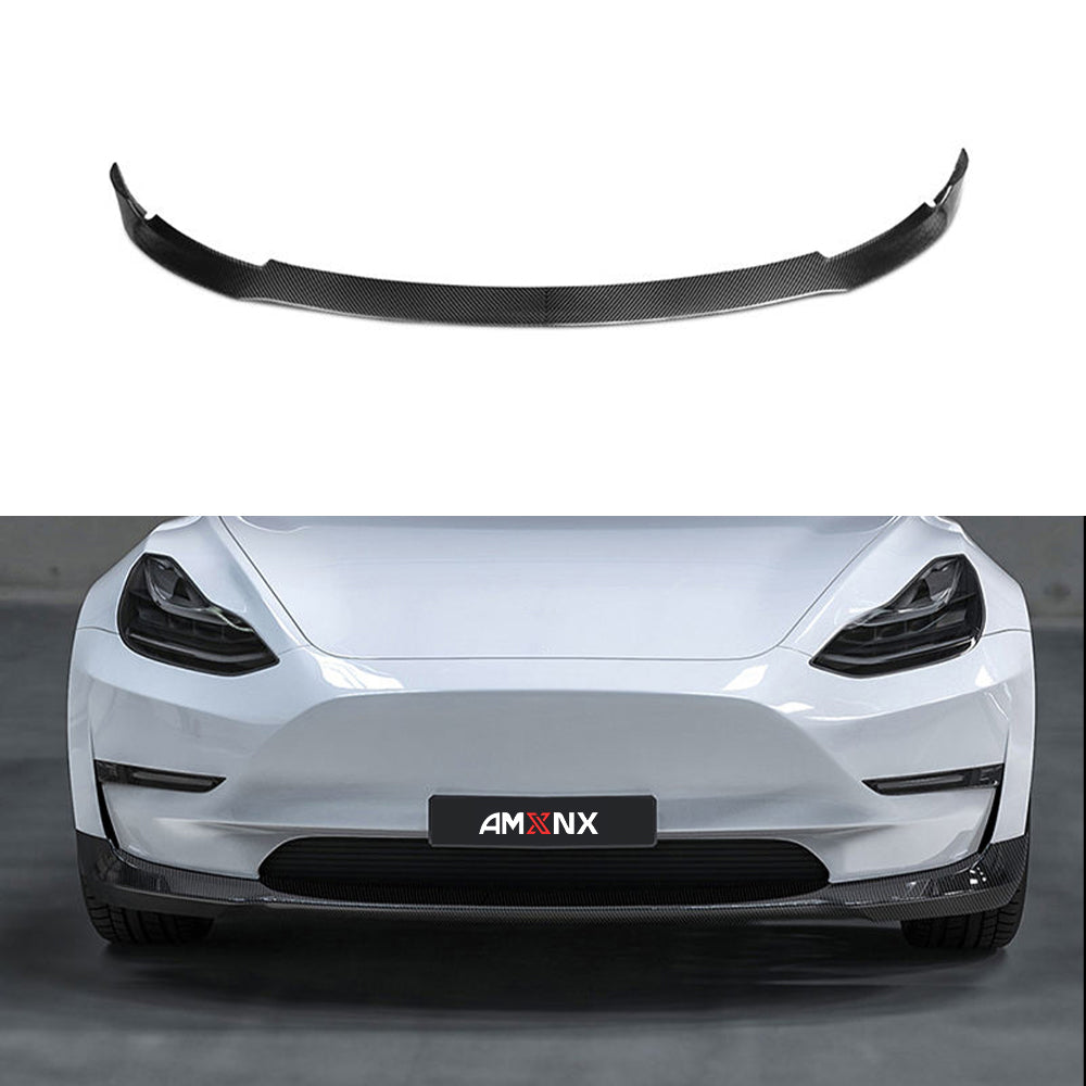 TESLA MODEL 3 Dry carbon fiber MCD style Front lip