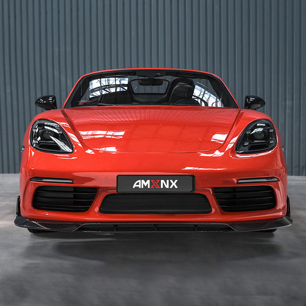 PORSCHE 718 Cayman/Boxster/982 Dry Carbon Fiber Front Lip (Not fit GTS)