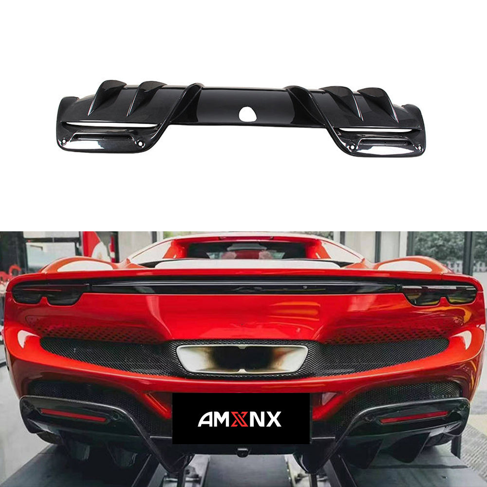 FERRARI 296 Dry carbon fiber Rear lip