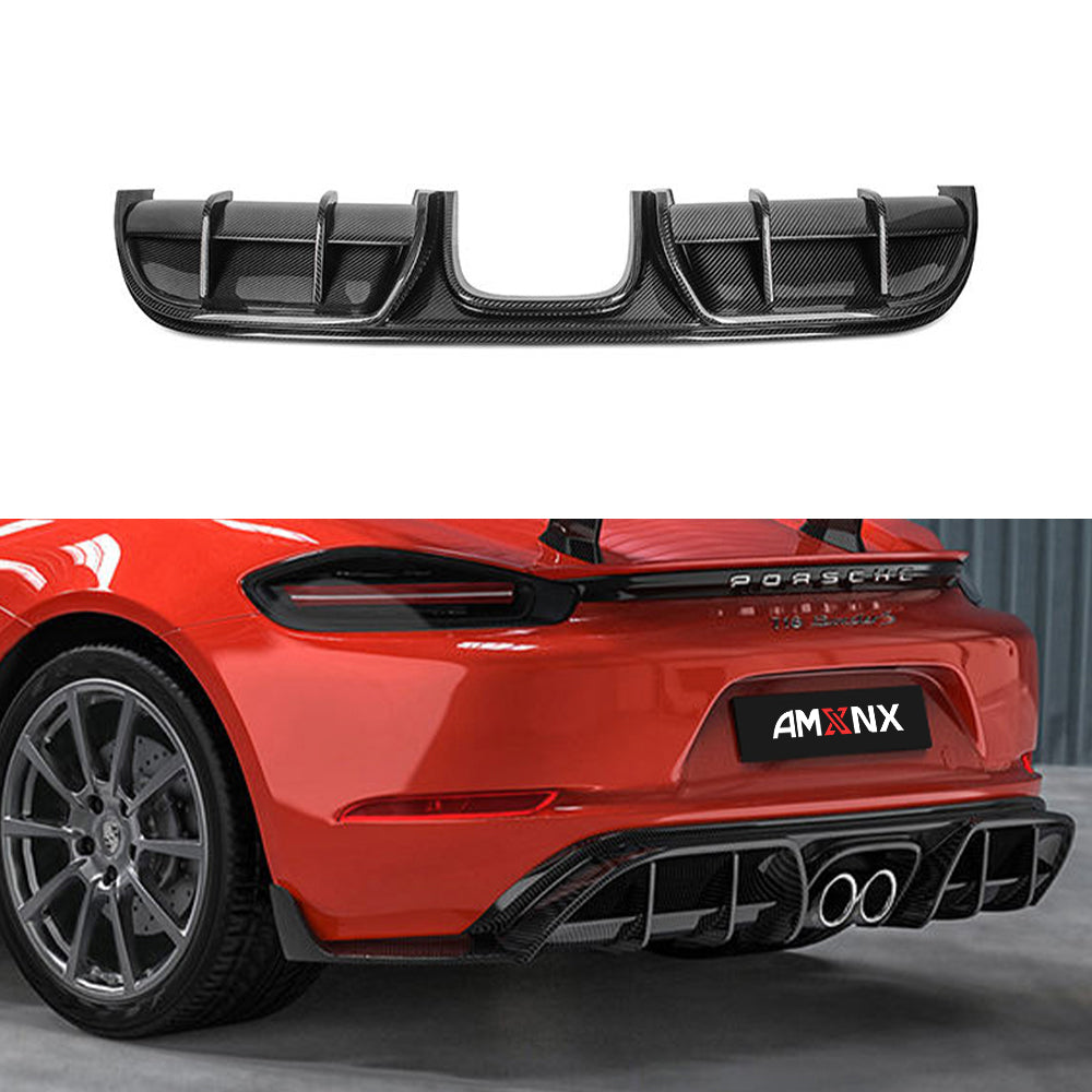 PORSCHE 718 Cayman/Boxster/982 Dry Carbon Fiber Rear lip