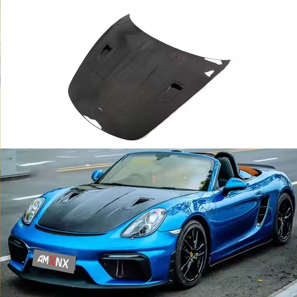 PORSCHE 718 Boxster/GT4RS Dry Carbon Fiber Front bonnet