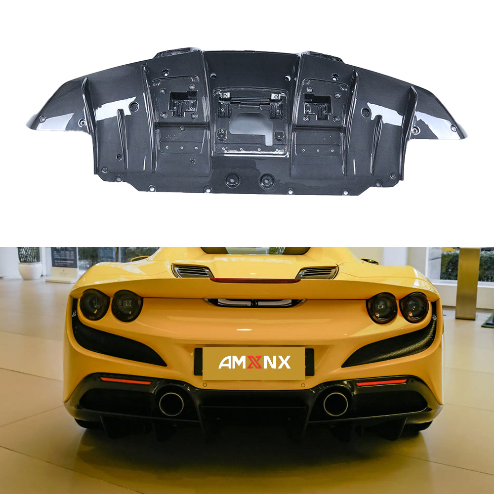 FERRARI F8 Dry carbon fiber rear bumper spoiler diffuser lip