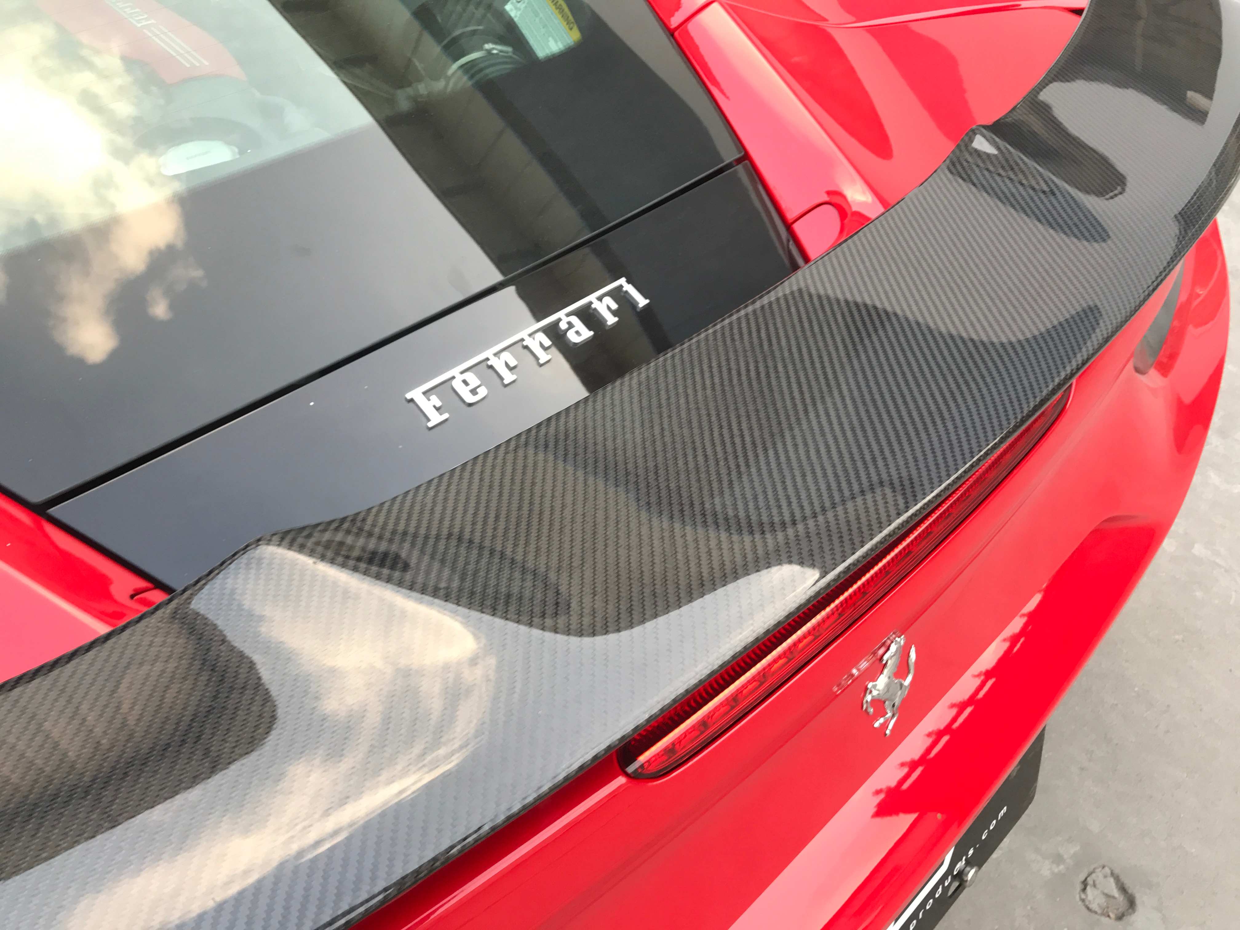 FERRARI 488 SN Dry carbon fiber Rear wing