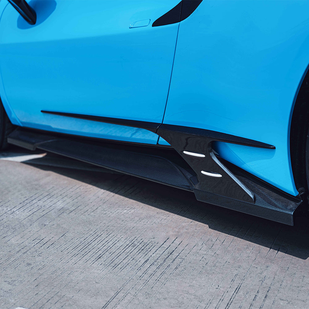 FERRARI 296 GTB Dry carbon fiber Lower side skirt