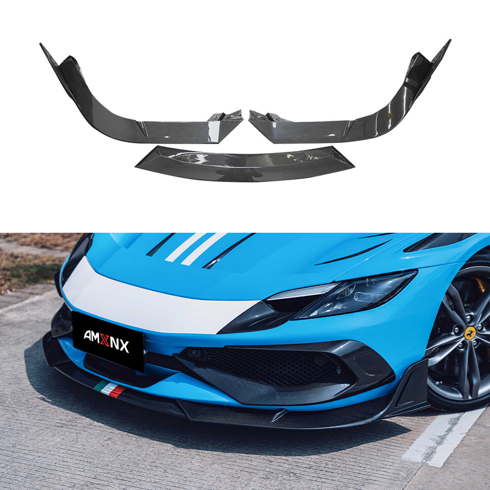 FERRARI 296 GTB Dry carbon fiber Front lip