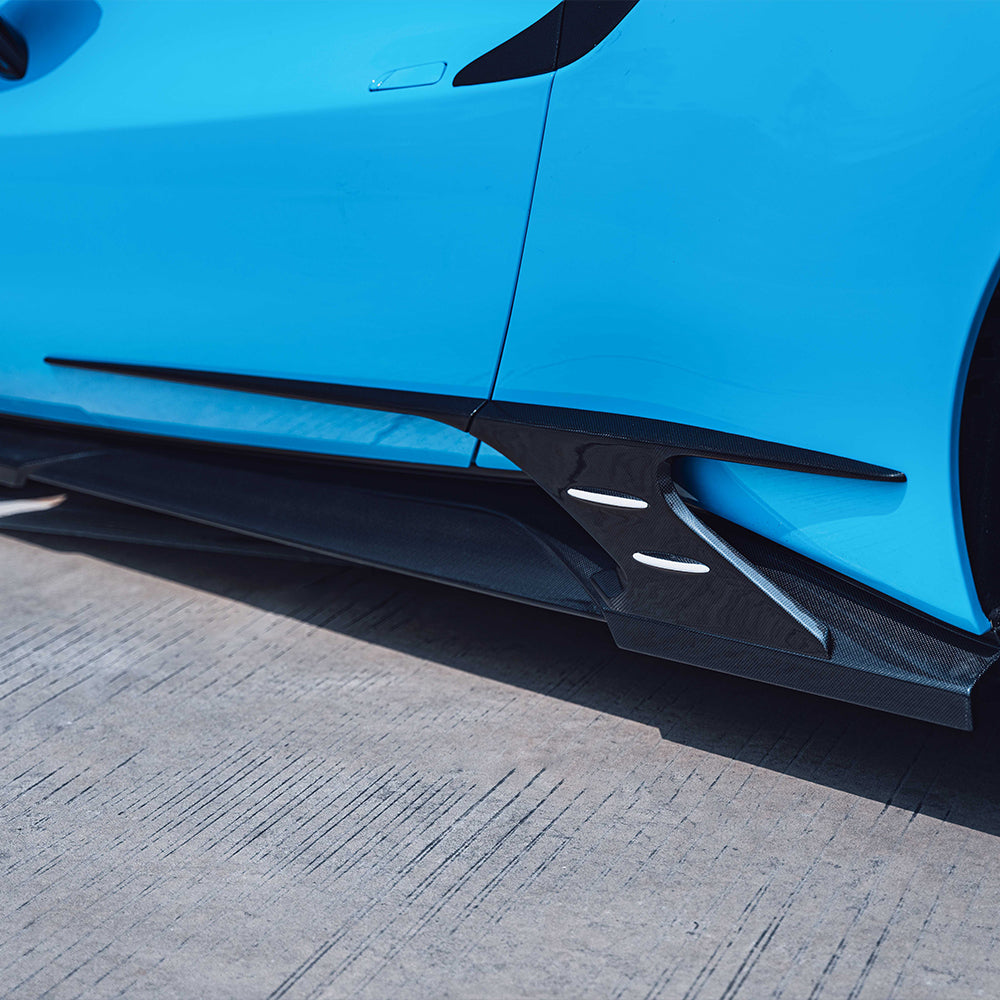 FERRARI 296 GTB Dry carbon fiber Upper side skirt