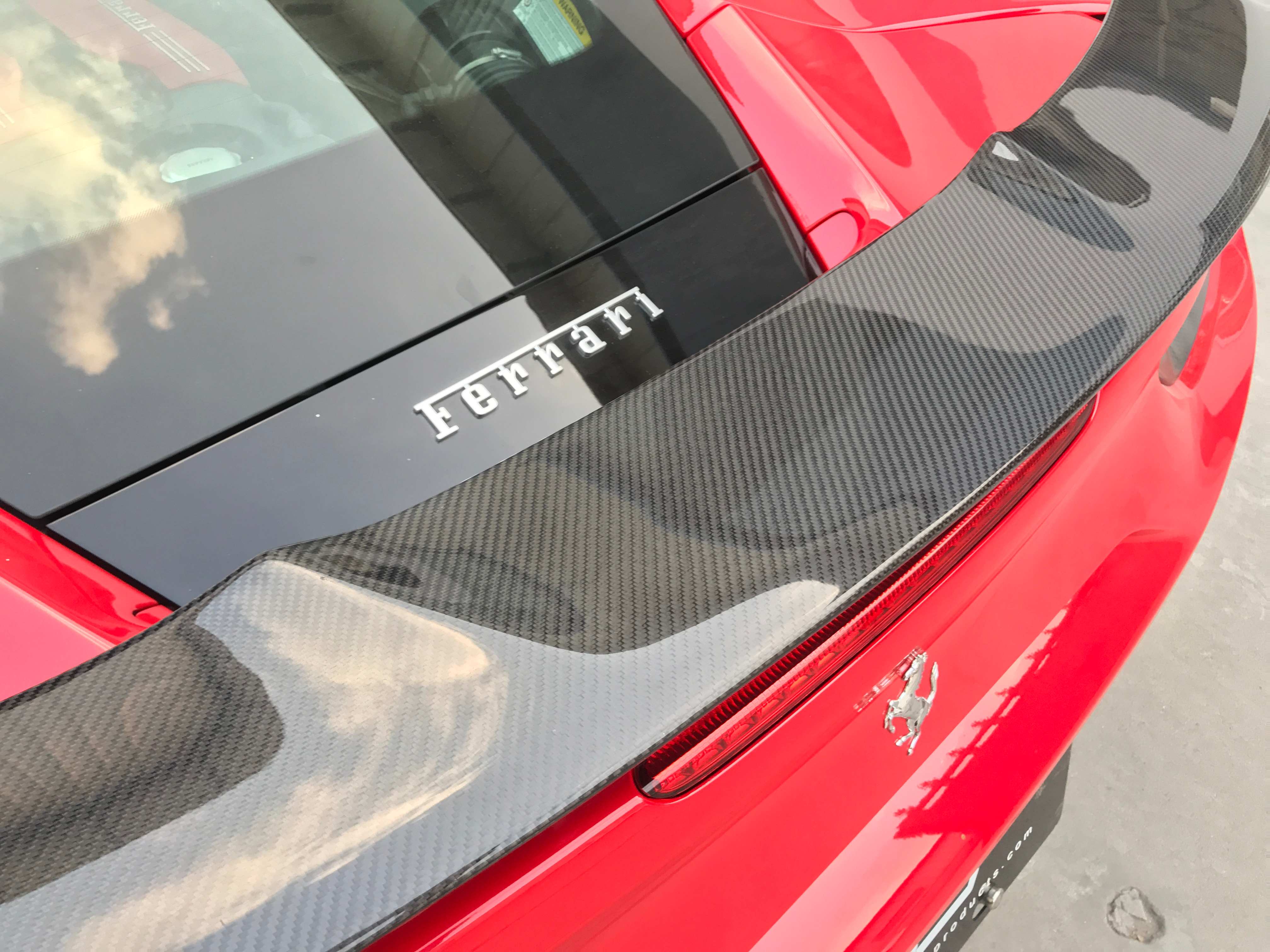 FERRARI 488 SN Dry carbon fiber Rear wing