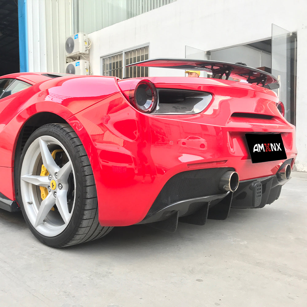 FERRARI 488 SN Dry carbon fiber Rear lip