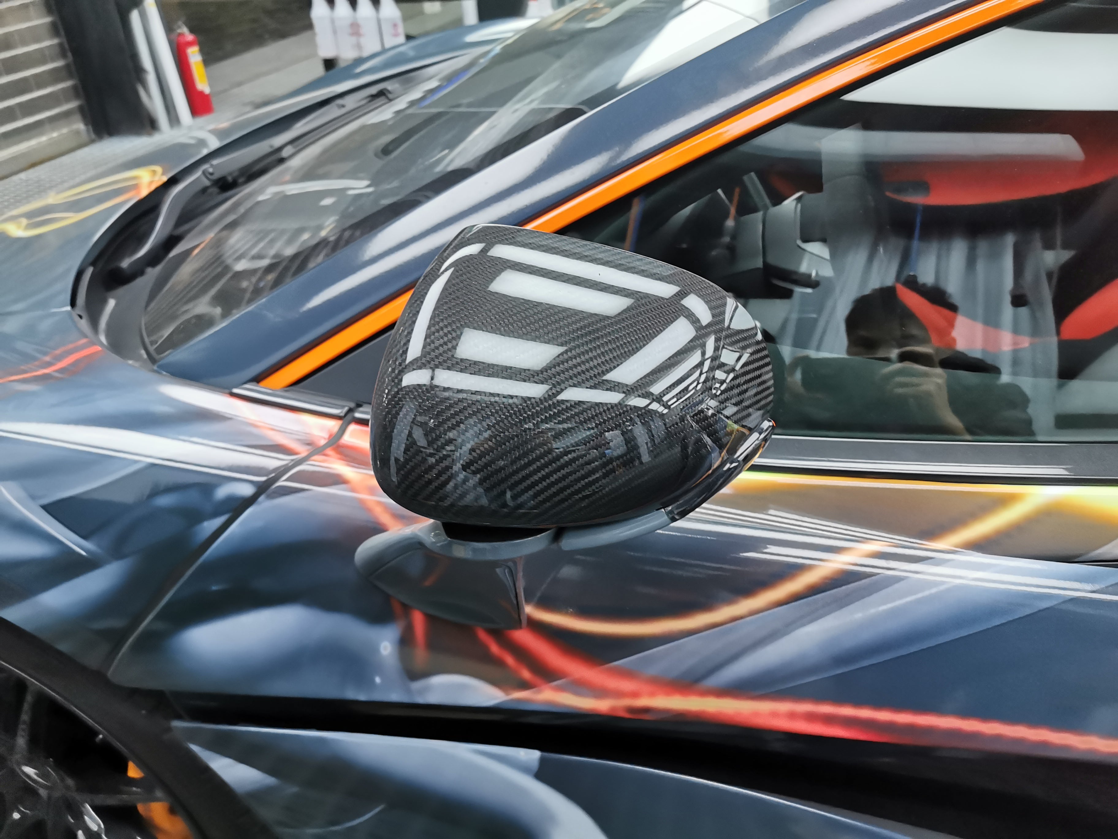 MCLAREN 720S Dry carbon fiber Original rearview mirror cover