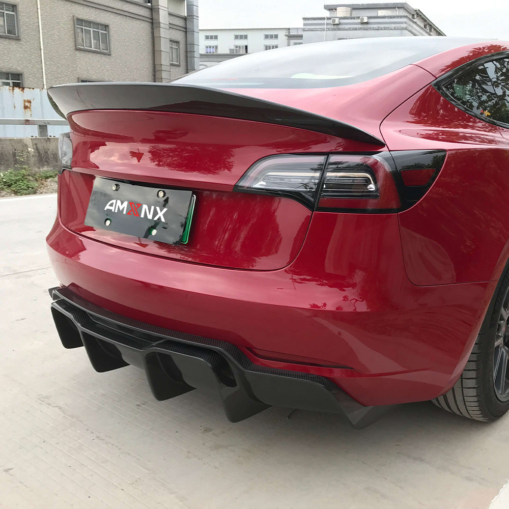 TESLA MODEL 3 Dry carbon fiber SV style Rear lip