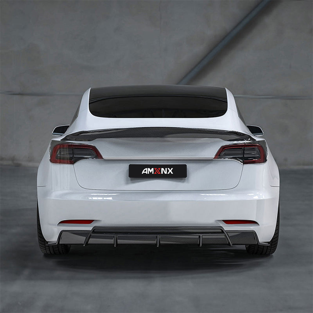 TESLA MODEL 3 Dry carbon fiber MCD style Rear lip