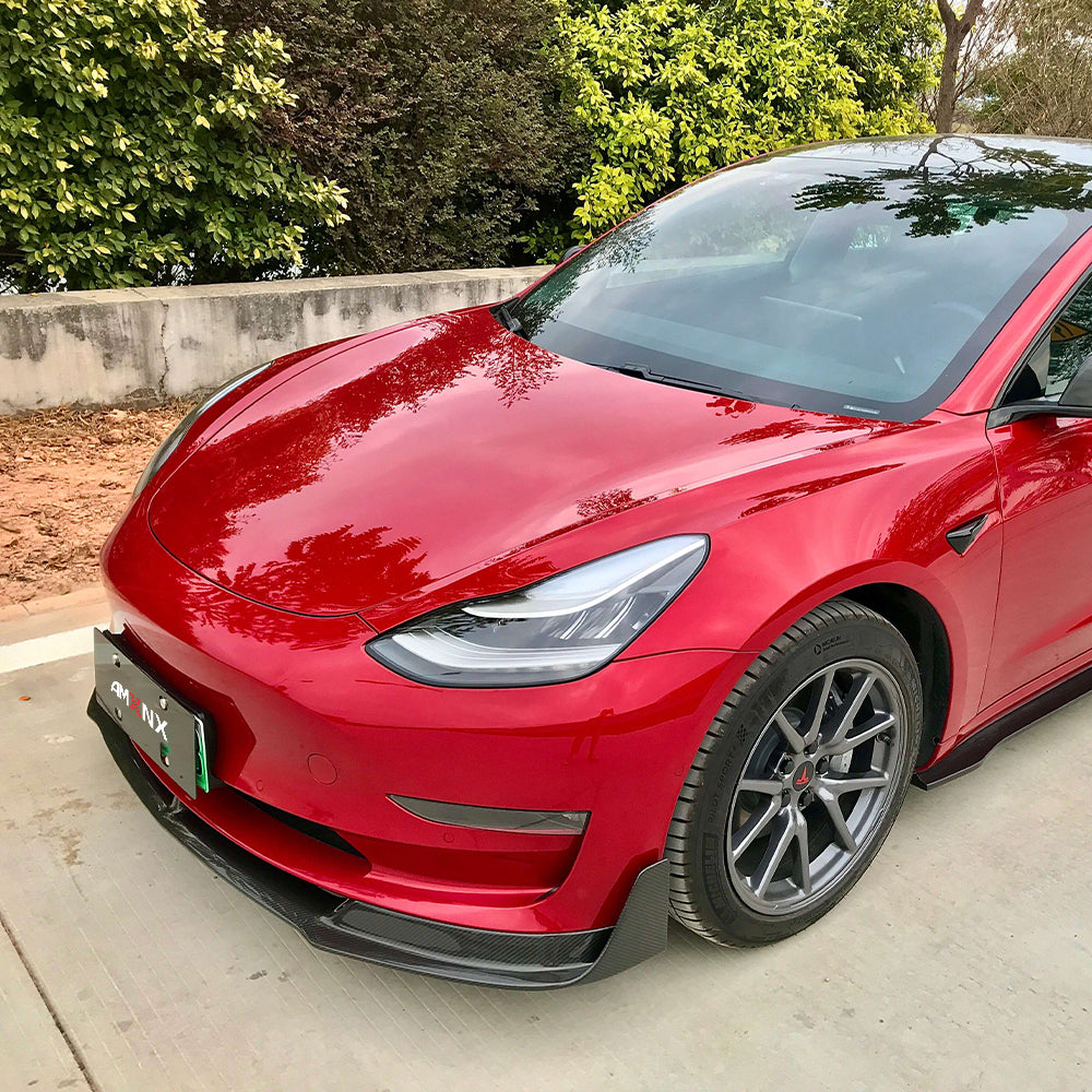 TESLA MODEL 3 Dry carbon fiber SV style Front lip