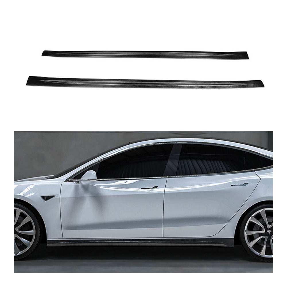 TESLA MODEL 3 Dry carbon fiber MCD style side skirts