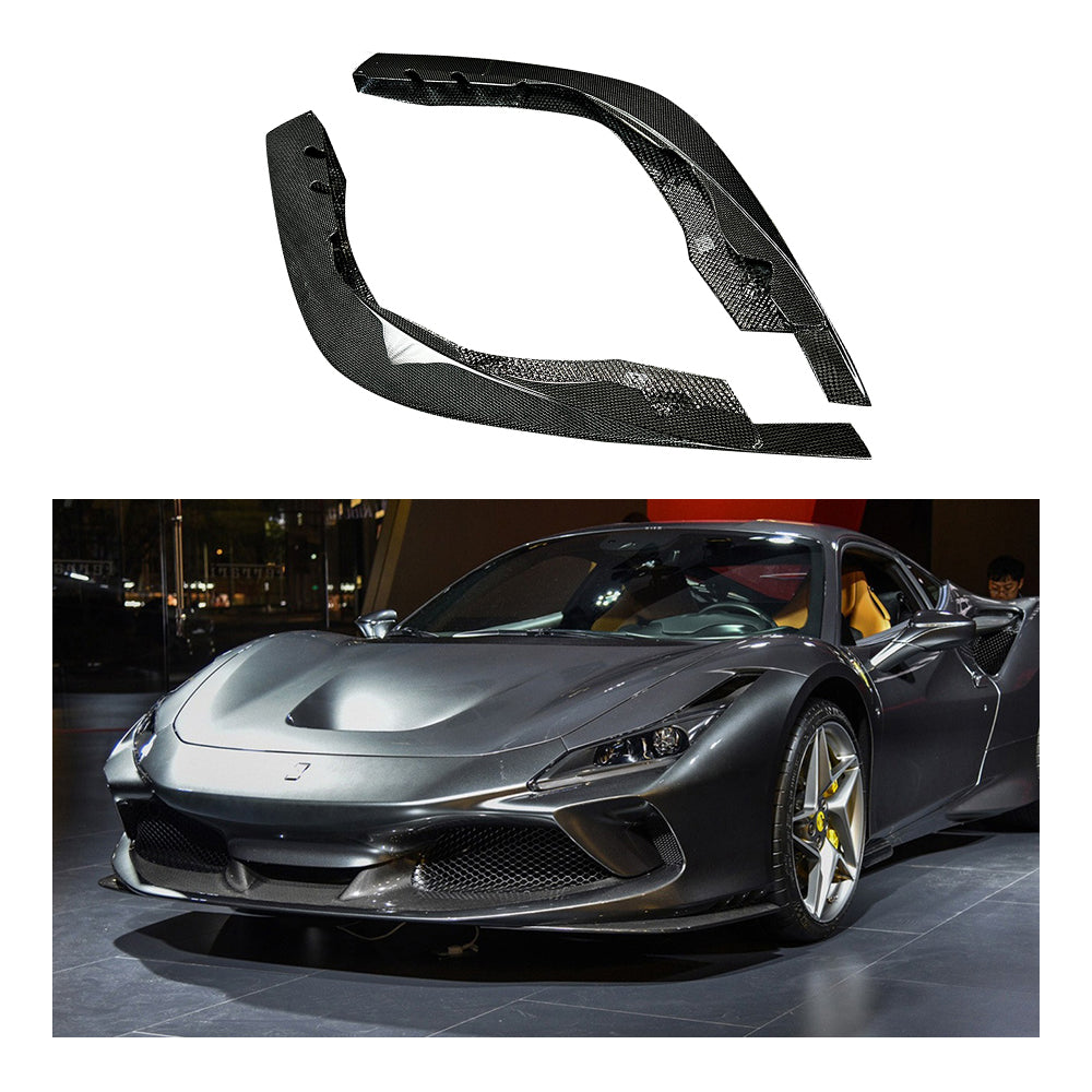 FERRARI F8 Dry carbon fiber OEM front corner wrap