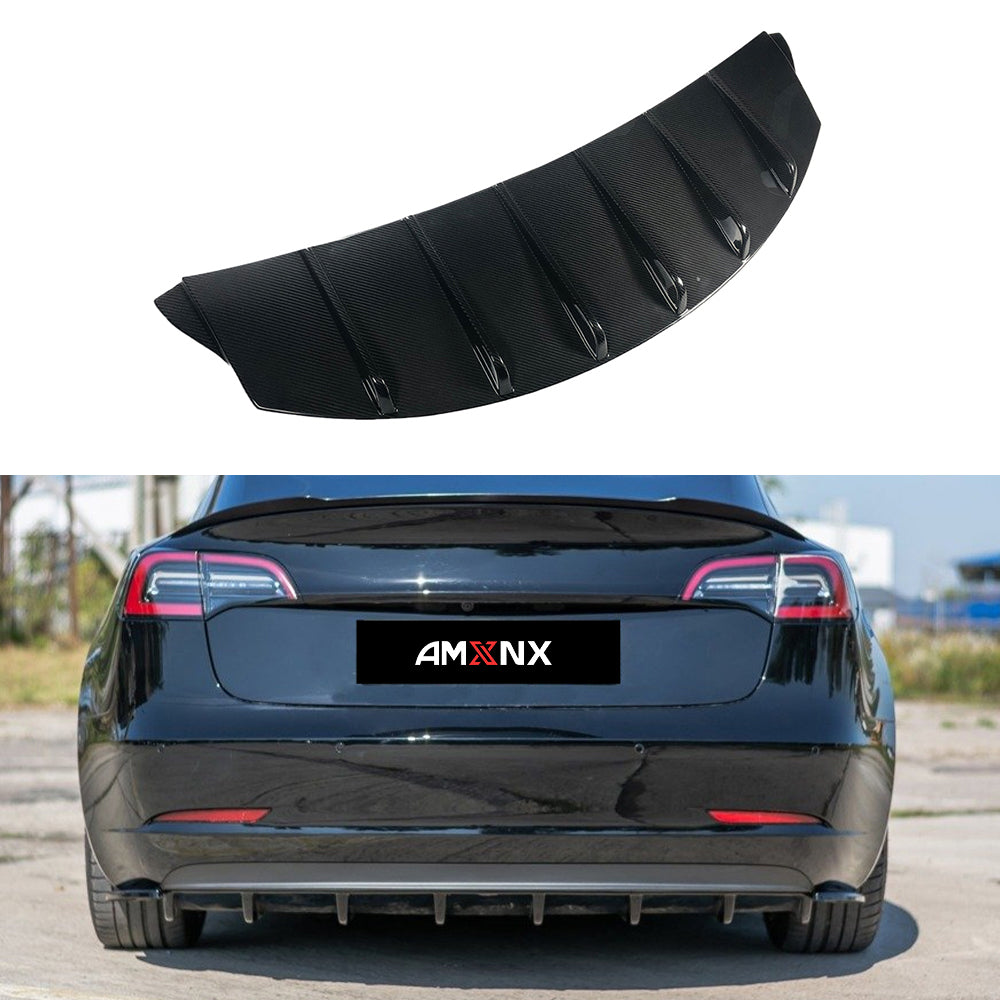 TESLA MODEL 3 Dry carbon fiber SD style SMAX Rear lip