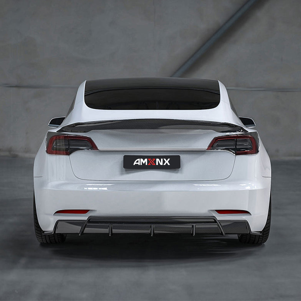 TESLA MODEL 3 Dry carbon fiber MCD style Rear wing