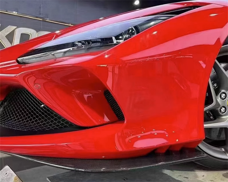 FERRARI F8 Dry carbon fiber OEM front corner wrap