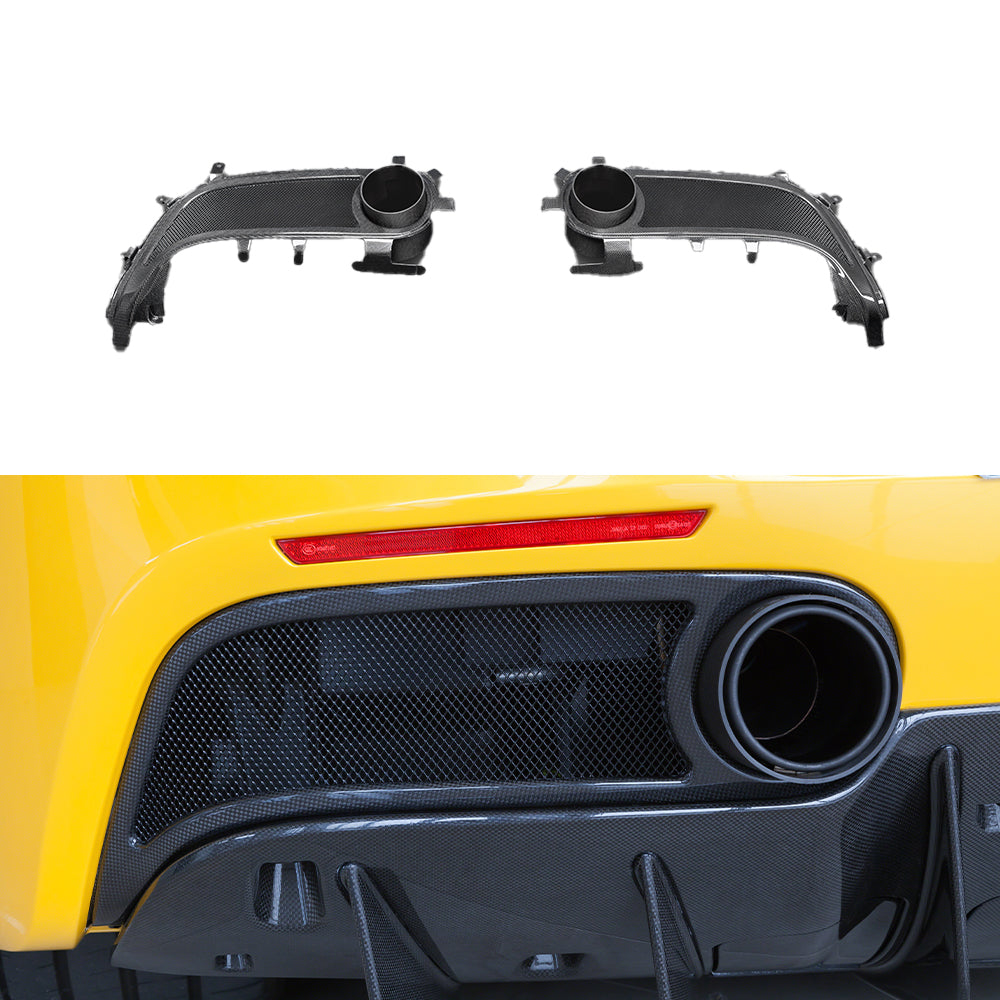 FERRARI 488 SC Dry carbon fiber Exhaust trim